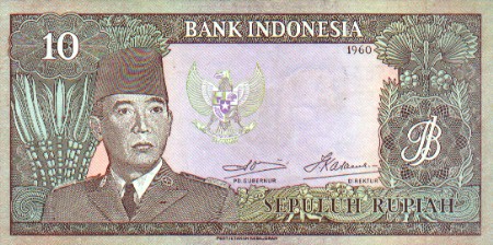 UANG KERTAS DI INDONESIA DARI MASA KE MASA 31a-1960-rp-10