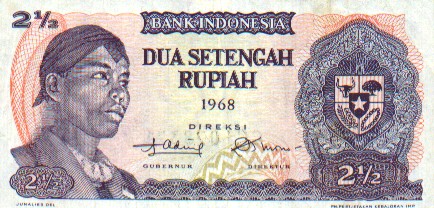 UANG KERTAS DI INDONESIA DARI MASA KE MASA 47a-1968-rp-2-setengah