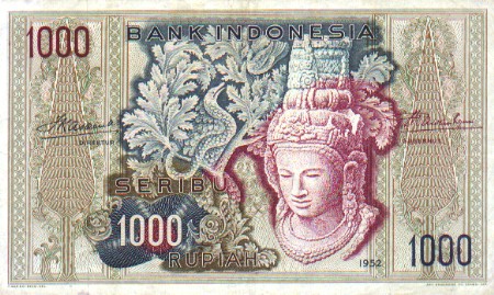 UANG KERTAS DI INDONESIA DARI MASA KE MASA 9a-1952-rp-1000